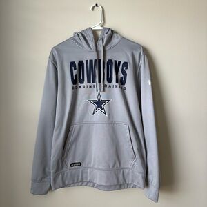 NFL Cowboys Gray and Navy Hoodie Size Medium (see description)